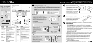 Insignia NS-SB515 2.1-Channel Soundbar Guide d'installation rapide | Fixfr