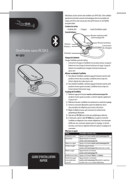 RocketFish RF-QX3 Bluetooth Headset Guide d'installation rapide