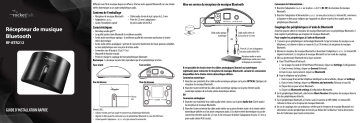 RocketFish RF-BTR212 Bluetooth Music Receiver Guide d'installation rapide | Fixfr