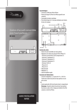 RocketFish RF-HV3 Convertible Speaker Dock Guide d'installation rapide