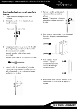 RocketFish RF-WSBJ1 Speaker Cable Wall Plate Guide d'installation rapide