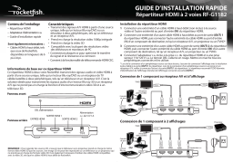 RocketFish RF-G1182 2-Way HDMI Splitter Guide d'installation rapide