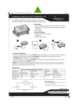 RocketFish RF-G1178 Bidirectional Mini Drop Cable Amplifier Guide d'installation rapide