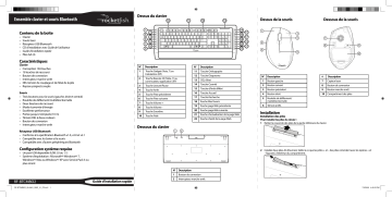 RocketFish RF-BTCMBO2 Wireless Bluetooth Keyboard and Mouse Guide d'installation rapide | Fixfr