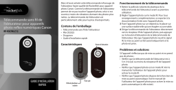 RocketFish RF-RSCWLC12 Remote Wireless Shutter Control for Canon Guide d'installation rapide