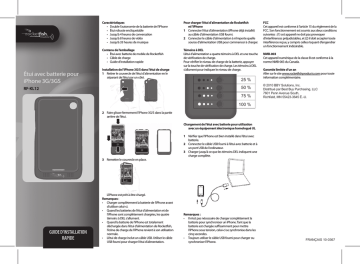 RocketFish RF-KL12 Battery Case for Apple® iPhone® 3G and 3GS Manuel utilisateur | Fixfr