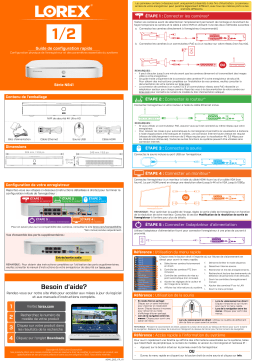 Lorex HDIP88W 4K Ultra HD IP 8 Channel NVR System Guide d'installation rapide