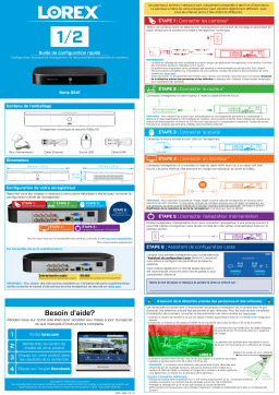 Lorex LX1081-88BD 1080p HD 8-Channel Security System Guide d'installation rapide