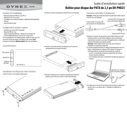 Dynex DX-PHD25 2.5" Hard Drive Enclosure Guide d'installation rapide