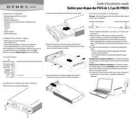 Dynex DX-PHD35 3.5" External USB 2.0 Hard Drive Enclosure Guide d'installation rapide