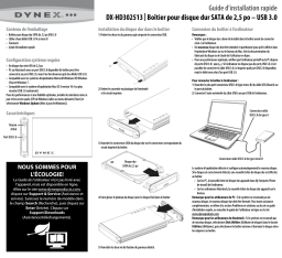 Dynex DX-HD302513 2.5" Serial ATA Hard Drive Enclosure Guide d'installation rapide