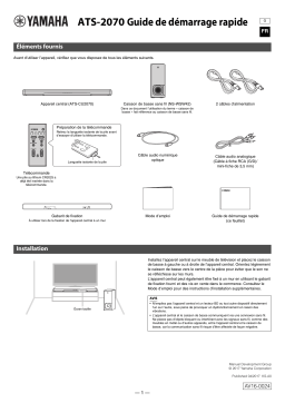 Yamaha ATS-2070 Guide de démarrage rapide