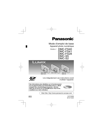 Panasonic DMCFS40EG Guide de démarrage rapide | Fixfr