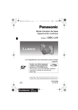 Panasonic DMCLX5EG Guide de démarrage rapide