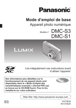 Panasonic DMCS1EG Guide de démarrage rapide