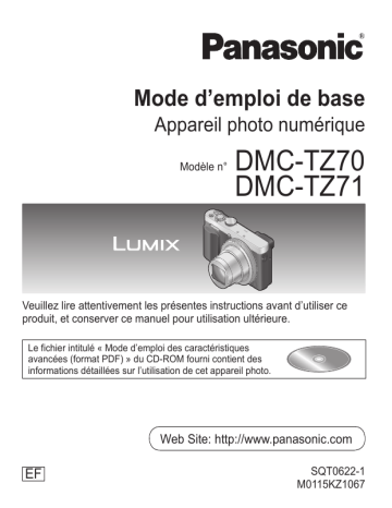 Panasonic DMCTZ70EF Guide de démarrage rapide | Fixfr