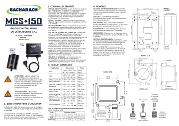 Bacharach MGS-150 Guide de démarrage rapide | Fixfr