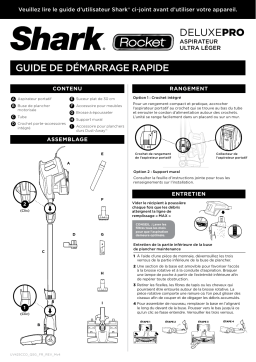 Shark UV425CCO Rocket® DeluxePro Ultra-Light Vacuum Guide de démarrage rapide