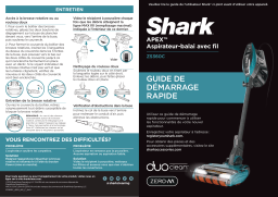 Shark ZS360C APEX® Stick Vacuum with DuoClean® & Self-Cleaning Brushroll Guide de démarrage rapide