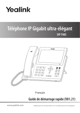 Yealink SIP-T48S Guide de démarrage rapide