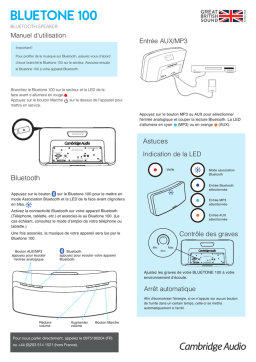 Cambridge Audio Bluetone 100 Guide de démarrage rapide