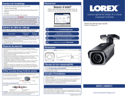 Lorex 4KHDIP822NV 8-Channel 4K Ultra HD IP NVR System, Guide de démarrage rapide