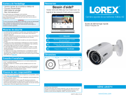 Lorex LW1684W Outdoor Surveillance System Guide de démarrage rapide