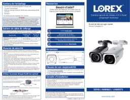 Lorex LNB8963-4PK 4K Ultra HD Resolution 8MP Motorized Varifocal Outdoor 4x Optical Zoom IP Camera, 250ft Night Vision (White-4PK) Guide de démarrage rapide