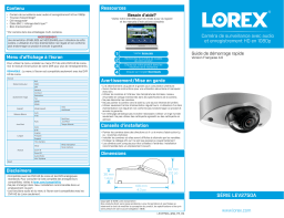 Lorex LW1642W Outdoor Surveillance System Guide de démarrage rapide