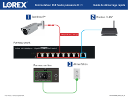 Lorex ACCLPS283B 8-Channel High-Power PoE Switch Guide de démarrage rapide