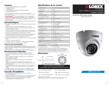 Lorex MPX0616W 720p HD Security System featuring 16 High Definition Camera Guide de démarrage rapide | Fixfr
