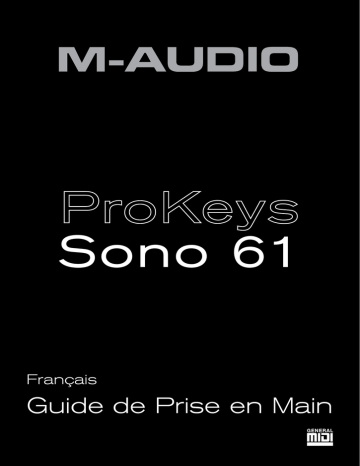 M-Audio PROKEYS SONO 61 Guide de démarrage rapide | Fixfr