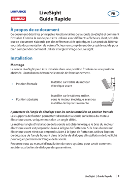 Simrad LiveSight Guide de démarrage rapide