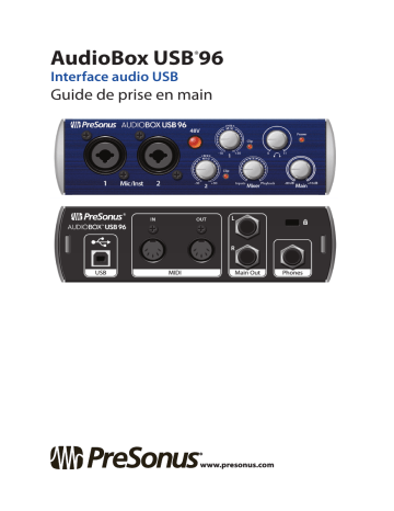 AudioBox Studio Ultimate Bundle | AudioBox USB 96 | PRESONUS AudioBox 96 Studio Guide de démarrage rapide | Fixfr
