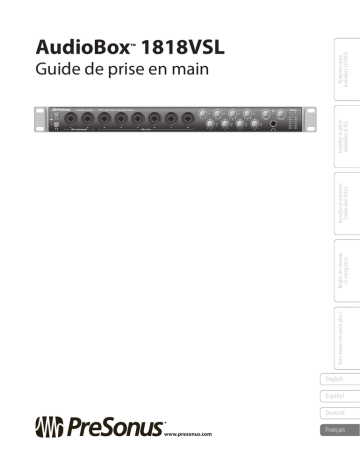PRESONUS AudioBox 1818VSL Guide de démarrage rapide | Fixfr
