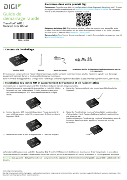 Digi TransPort WR11 Guide de démarrage rapide