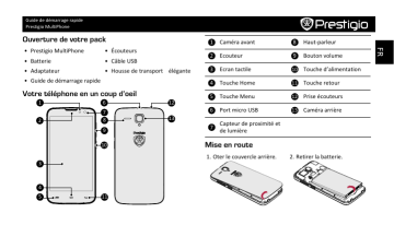 Prestigio  MultiPhone 5503 DUO Guide de démarrage rapide | Fixfr
