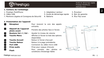 Prestigio  MultiPhone 5300 DUO Guide de démarrage rapide | Fixfr