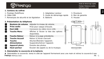 Prestigio  MultiPhone 4322 DUO Guide de démarrage rapide | Fixfr