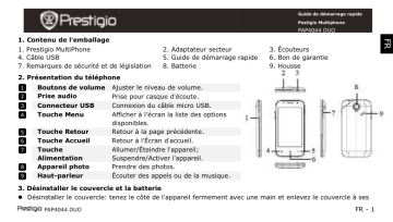 Prestigio  MultiPhone 4044 DUO Guide de démarrage rapide | Fixfr