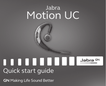 Jabra Motion UC (Retail Version) Guide de démarrage rapide | Fixfr