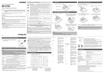 Casio SE-S100 Manuel utilisateur | Fixfr