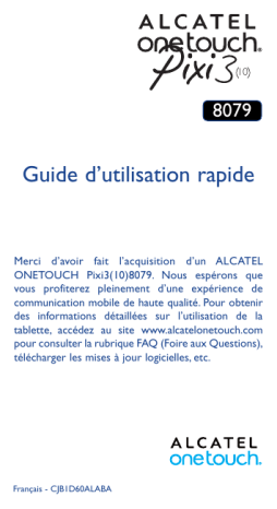 Alcatel PIXI3-10 Manuel utilisateur | Fixfr