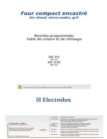 Electrolux EBCSL90CN Manuel utilisateur | Fixfr