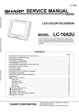 Sharp LC-10A2U Manuel utilisateur