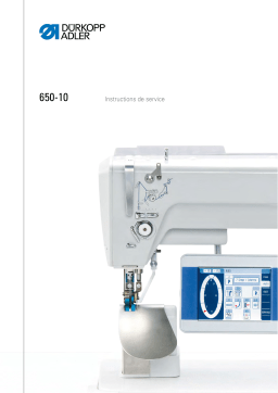 Duerkopp Adler 650-10 Manuel utilisateur