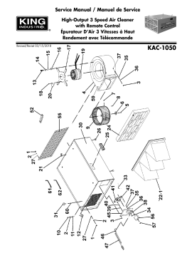 King Canada KAC-1050 HIGH-OUTPUT 3 SPEED AIR CLEANER WITH REMOTE CONTROL Manuel utilisateur