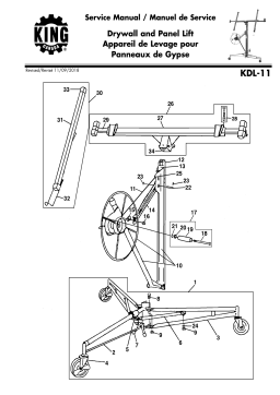 King Canada KDL-11 DRYWALL AND PANEL LIFT Manuel utilisateur
