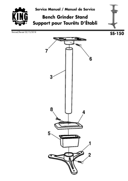 King Canada SS-150 BENCH GRINDER STAND Manuel utilisateur