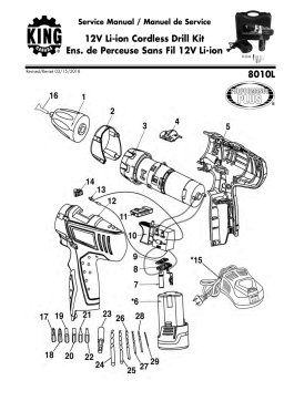 King Canada 8010L/8012LK Cordless Drill / Impact Driver Kit 12 volt Manuel utilisateur